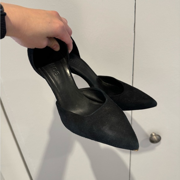 Vince Celeste D'Orsay Suede Pumps size 6, 36, Black - Picture 3 of 6